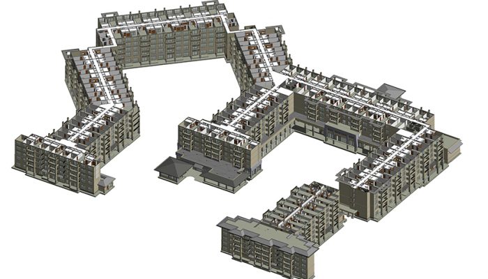 BIM model of a commercial building