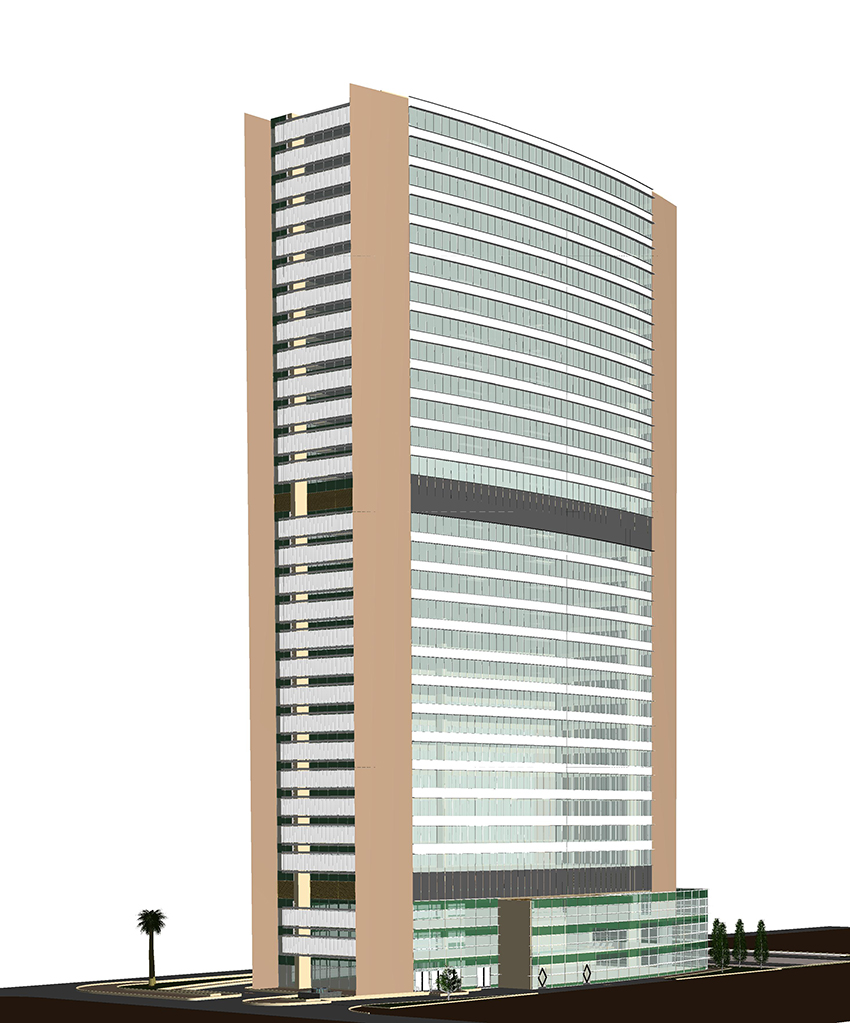 BIM model of a hotel building