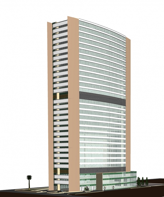 hotel building 3d model