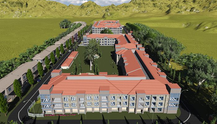 Architectural BIM model of an old age home