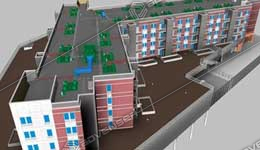 Integrated bim model multipurpose building