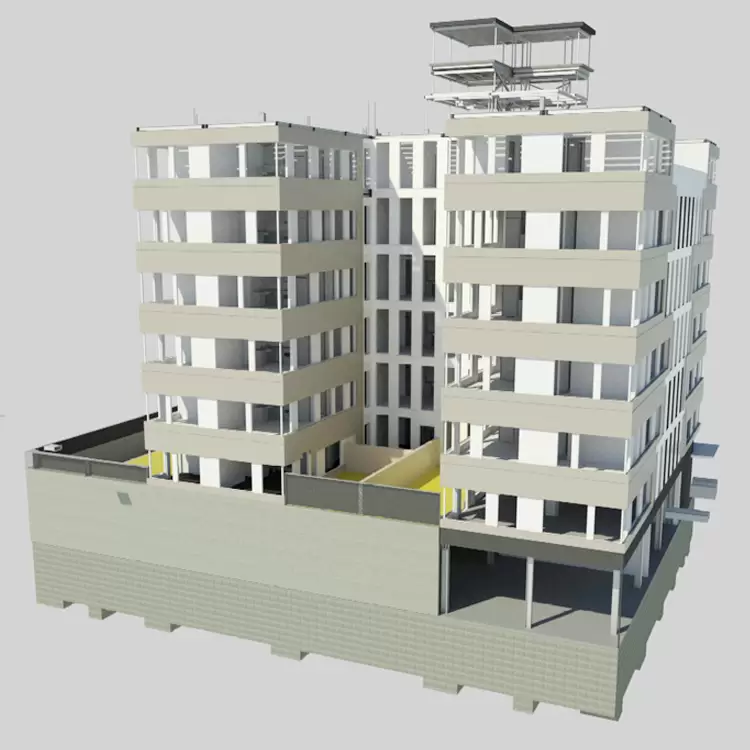 prefabrication of a commercial building