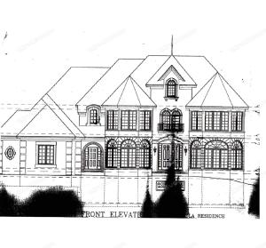 Preliminary elevation sketch from client